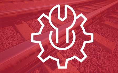 Text on railroad tracks