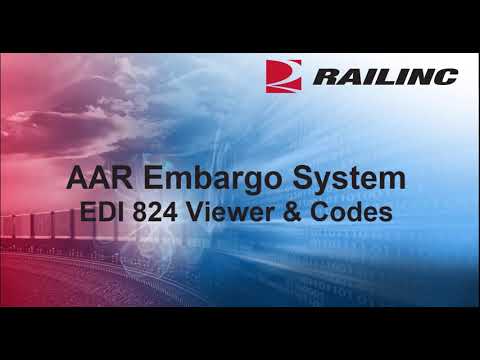 Embargo: EDI 824 Viewer & Codes
