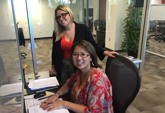 Railinc interns Nicole Kyne and Jennifer Collins