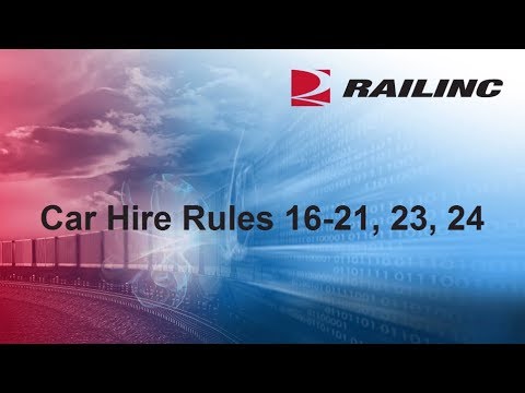 Car Hire: Rules 16-21, 23, 24